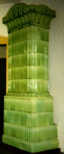grüner Säulenofen