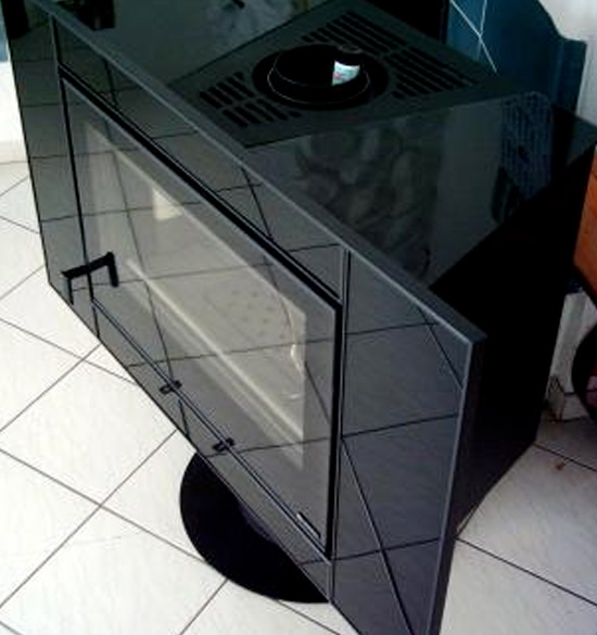 Kaminofeneinsatz schwarz